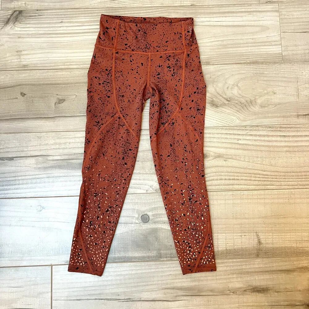 LULULEMON To The Beat Tight X SOULCYCLE 2 Tempo Splatter Adobe Dust size 6